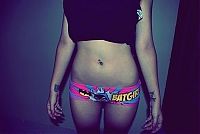 People & Humanity: girl wearing superhero panties