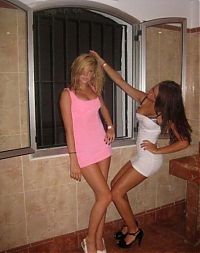 People & Humanity: young college girl portrait in skin-tight garment