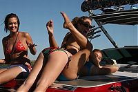 People & Humanity: summer bikini beach girls recreate on yacht vessels