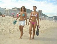 People & Humanity: young summer and bikini beach girls