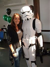 People & Humanity: girls with star wars universe imperial stormtroopers