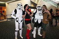 People & Humanity: girls with star wars universe imperial stormtroopers