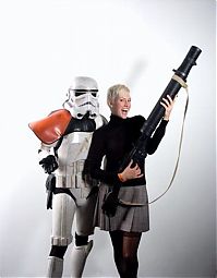 People & Humanity: girls with star wars universe imperial stormtroopers