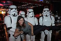 People & Humanity: girls with star wars universe imperial stormtroopers