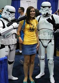 People & Humanity: girls with star wars universe imperial stormtroopers