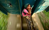 People & Humanity: Train surfing, Bangladesh