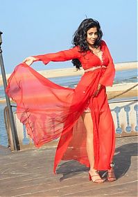 People & Humanity: girl wearing a red dress