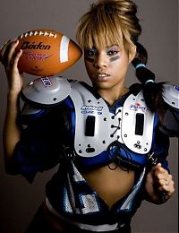 People & Humanity: young college girl wearing sport jersey