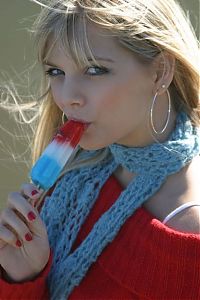 People & Humanity: girl with ice cream