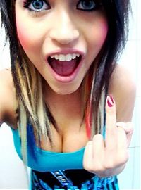 People & Humanity: young teen college girl portrait