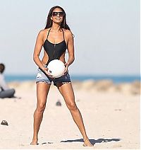 People & Humanity: celebrity girl on the beach