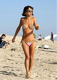 People & Humanity: celebrity girl on the beach