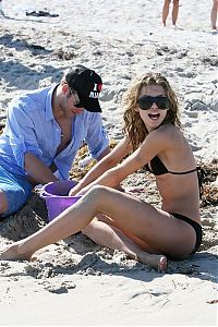 People & Humanity: celebrity girl on the beach