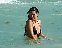 People & Humanity: celebrity girl on the beach