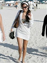 People & Humanity: celebrity girl on the beach