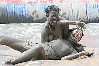 People & Humanity: dirty girls in mud