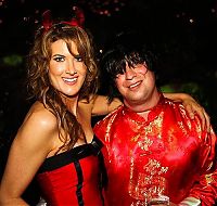 People & Humanity: Playboy Mansion halloween party girls