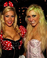 People & Humanity: Playboy Mansion halloween party girls