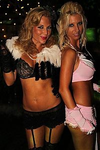 People & Humanity: Playboy Mansion halloween party girls