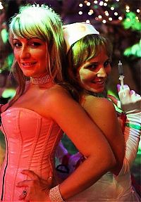 People & Humanity: Playboy Mansion halloween party girls