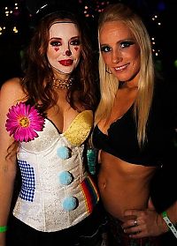 People & Humanity: Playboy Mansion halloween party girls