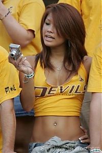 People & Humanity: young college girl wearing sport jersey