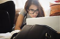 People & Humanity: girl with a notebook