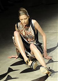 People & Humanity: models falling on the catwalk