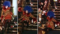 People & Humanity: models falling on the catwalk