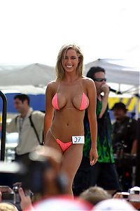 People & Humanity: Bikini beach girls at the Daytona 500 NASCAR Sprint Cup Series race party, Daytona Beach, Florida, United States