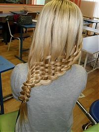 People & Humanity: french braid girl