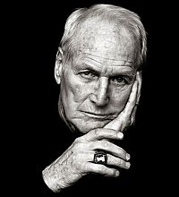 People & Humanity: black and white celebrity portrait