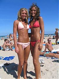 People & Humanity: young summer and bikini beach girls