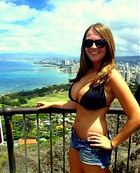 People & Humanity: young summer and bikini beach girls