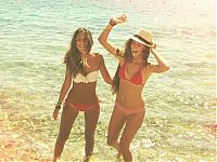 People & Humanity: young summer and bikini beach girls