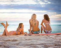 People & Humanity: young summer and bikini beach girls