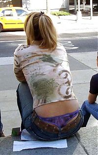 People & Humanity: young teen girl with a sexy whale tail
