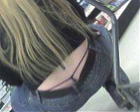 People & Humanity: young teen girl with a sexy whale tail