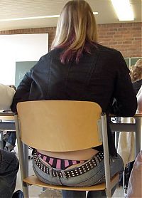 People & Humanity: young teen girl with a sexy whale tail