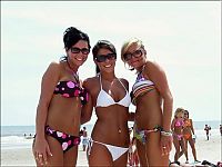People & Humanity: young summer and bikini beach girls