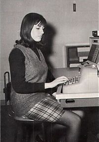 People & Humanity: secretary girl in the past