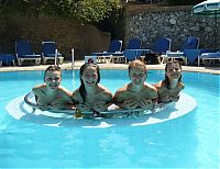 People & Humanity: young summer and bikini beach girls