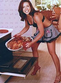 People & Humanity: young girl in the kitchen