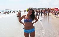 People & Humanity: young summer and bikini beach girls