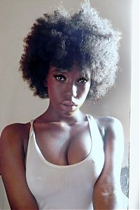 People & Humanity: young black glamour girl