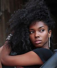 People & Humanity: young black glamour girl