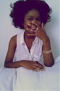 People & Humanity: young black glamour girl