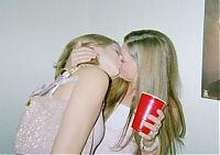 People & Humanity: young kissing girls