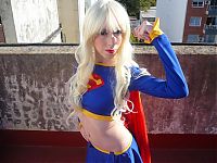 People & Humanity: girl wearing superhero costume