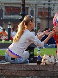 People & Humanity: young teen girl with a sexy whale tail